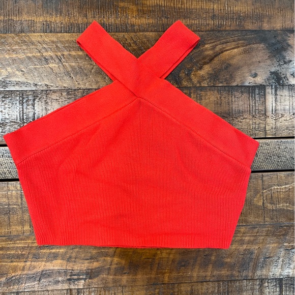 House of Harlow 1960 Tops - House of Harlow 1960 Red Crop Bustier Tank Top